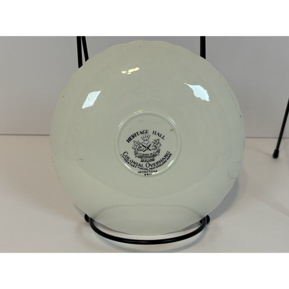 Heritage Hall Colonial Overhang Ironstone Plates Set of 4 Brown Transferware - Picture 8 of 9